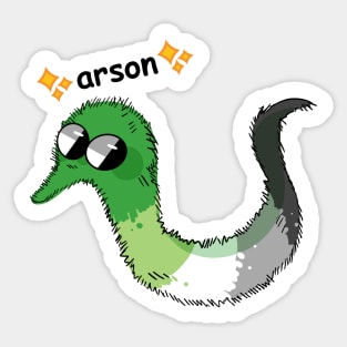 politically charged arson- Aromantic Variant Sticker